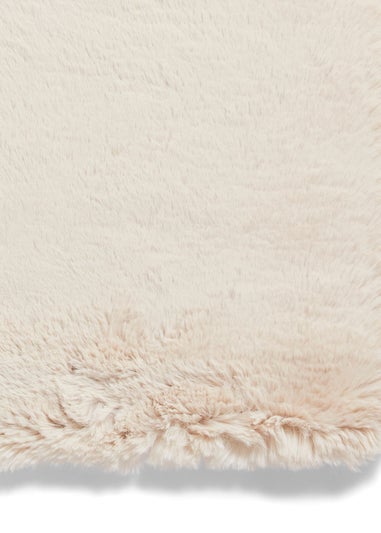 Think Rugs Super Teddy Beige Plain Shaggy Rectangle Rug