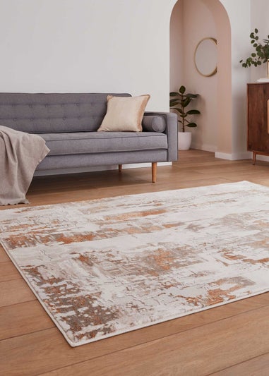 Think Rugs Apollo Bronze/Grey Modern Abstract Rectangle Rug