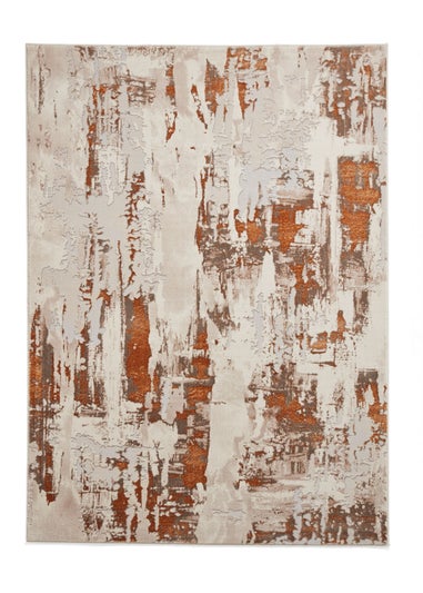 Think Rugs Apollo Bronze/Grey Modern Abstract Rectangle Rug