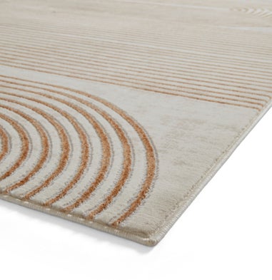 Think Rugs Apollo Bronze/Grey Modern Linear Rectangle Rug