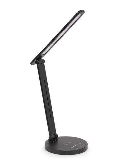 ValueLights Kiko Dimmable Matte Black Table Lamp Integrated LED (33cm x 15.5cm x 15.5cm)