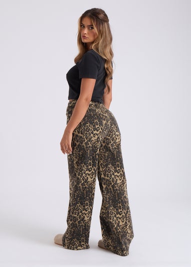 Urban Bliss Leopard Wide Leg Jean