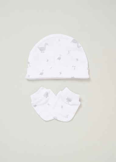 Rock a Bye Baby White Cotton 5-Piece Baby Gift Set (0-6 months)