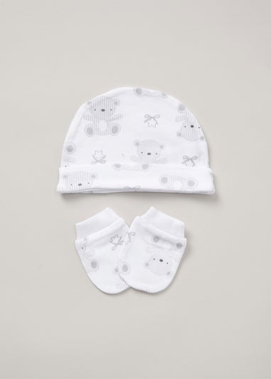 Rock a Bye Baby White Cotton 5-Piece Baby Gift Set (0-6 months)