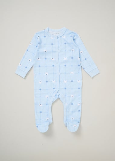 Rock a Bye Baby Light Blue Cotton 5-Piece Baby Gift Set (0-6 months)