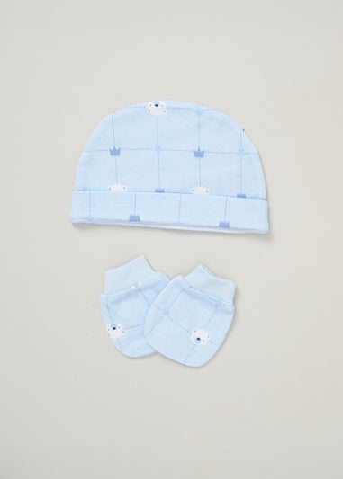 Rock a Bye Baby Light Blue Cotton 5-Piece Baby Gift Set (0-6 months)