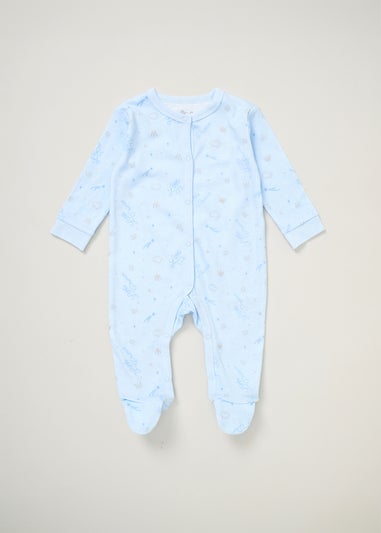 Rock a Bye Baby Light Blue Cotton 5-Piece Baby Gift Set (0-6 months)