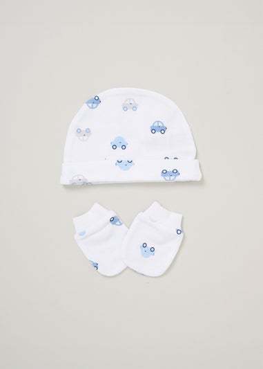 Rock a Bye Baby Light Blue Cotton 5-Piece Baby Gift Set (0-6 months)