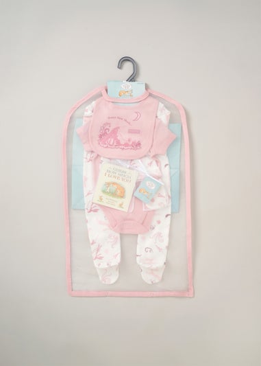 Guess How Much I Love you Pink 6PC Hanging Gift Set (0-6 months)