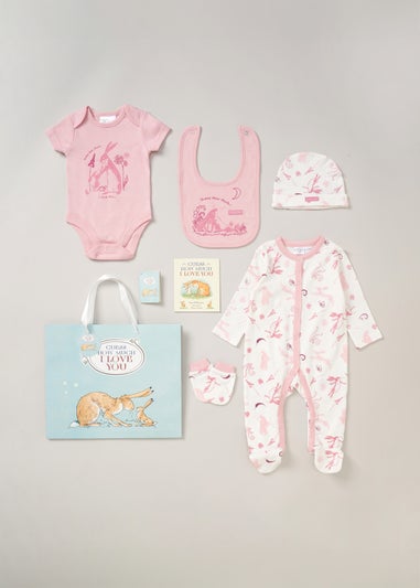 Guess How Much I Love you Pink 6PC Hanging Gift Set (0-6 months)