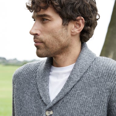 Threadbare Charcoal Shawl Collar Cardigan