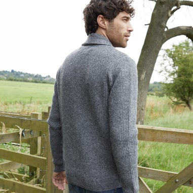 Threadbare Charcoal Shawl Collar Cardigan