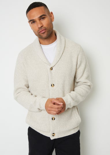 Threadbare Natural Shawl Collar Cardigan