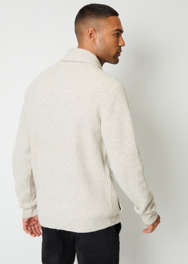 Threadbare Natural Shawl Collar Cardigan