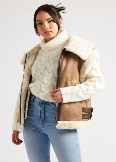 Urban Bliss Mink Bonded Avaitor Gilet