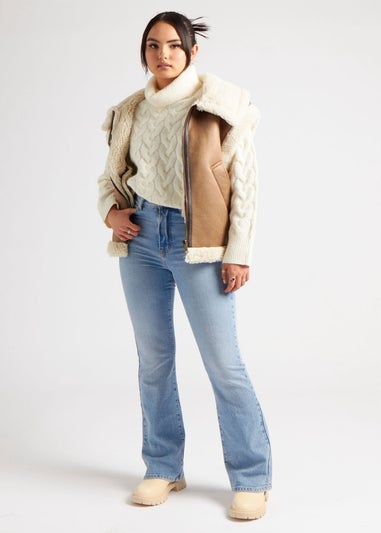 Urban Bliss Mink Bonded Avaitor Gilet