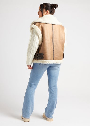 Urban Bliss Mink Bonded Avaitor Gilet