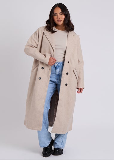 Urban Bliss Oatmeal Maxi Formal Coat