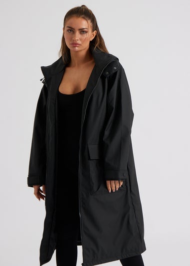 Urban Bliss Black Rubberised Raincoat