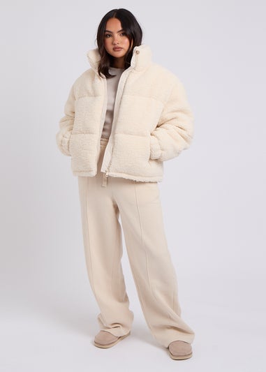 Urban Bliss Cream Teddy Borg Puffer