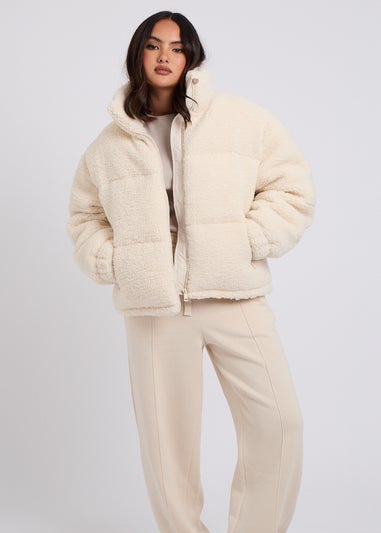 Urban Bliss Cream Teddy Borg Puffer