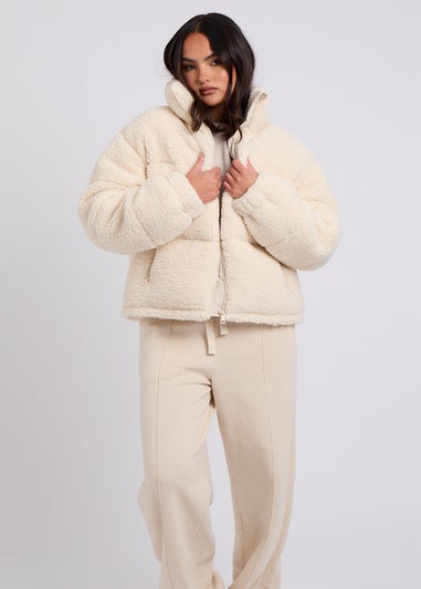 Urban Bliss Cream Teddy Borg Puffer