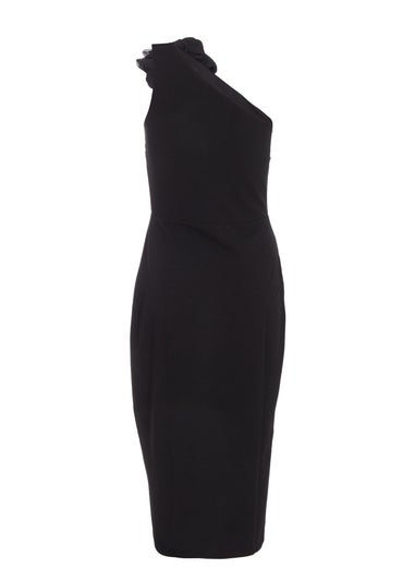 Quiz Black Corsage Midi Dress