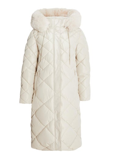 Quiz Stone Petite Quilted Longline Parka