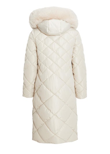 Quiz Stone Petite Quilted Longline Parka