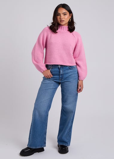 Urban Bliss Pink Exposed Seam Jumper