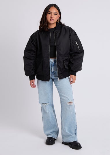 Urban Bliss Black Oversized Bomber