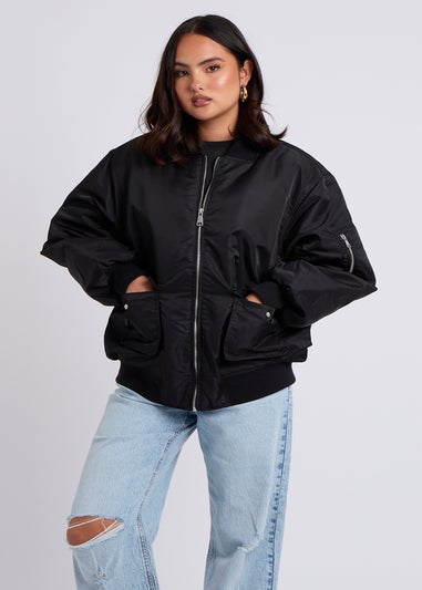 Urban Bliss Black Oversized Bomber