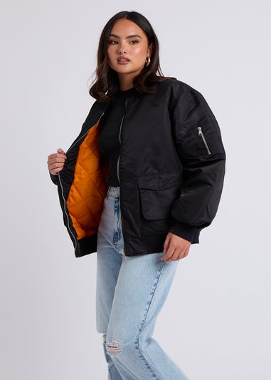 Urban Bliss Black Oversized Bomber