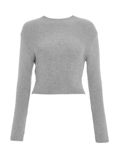 Quiz Grey Knit Turtle Neck Jumper