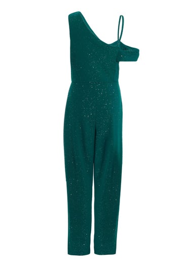 Quiz Green Glitter Palazzo Jumpsuit