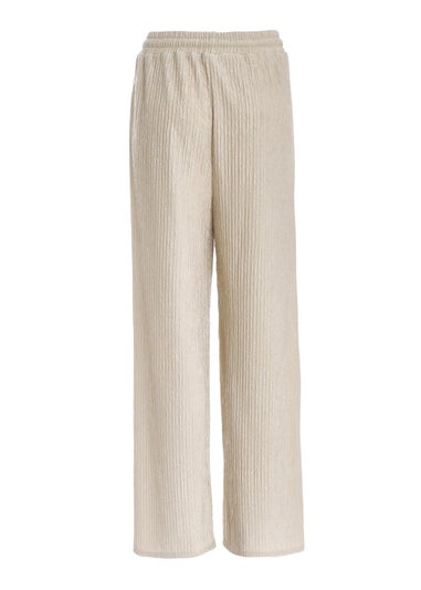 Quiz Stone Textured Palazzo Trousers