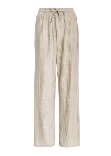 Quiz Stone Textured Palazzo Trousers