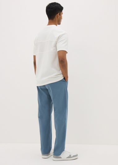 Blue Straight Fit Chinos