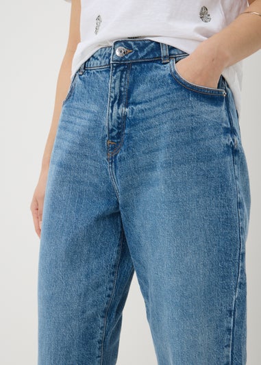 Papaya Petite Mid Wash Mom Jeans