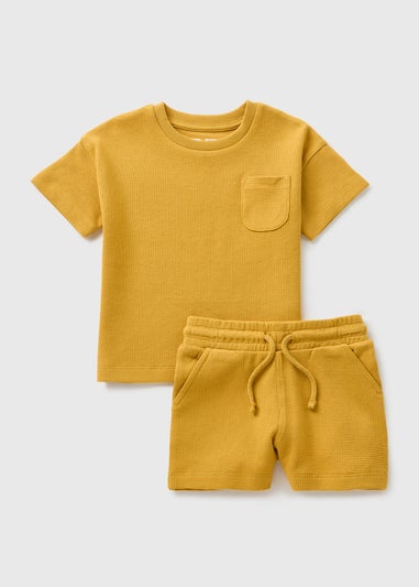 Boys Yellow Top & Shorts Set (1-7yrs)