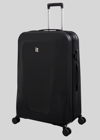 IT Luggage Black Hard Suitcase