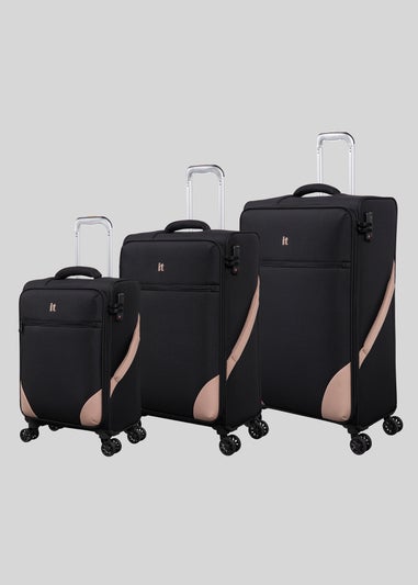 IT Luggage Black Soft Suitcase