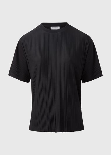 Black Plisse Co Ord T-Shirt