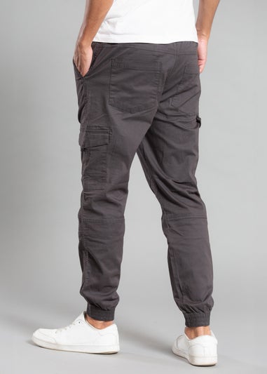 Tokyo Laundry Grey Cotton Drawstring Cargo Trousers