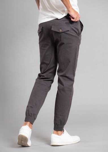 Tokyo Laundry Grey Cotton Cuffed Trouser