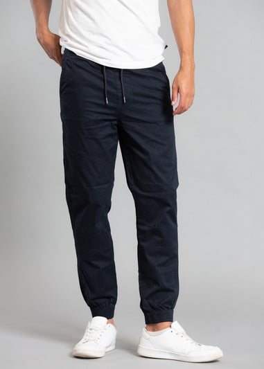 Tokyo Laundry Navy Cotton Cuffed Trouser