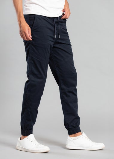 Tokyo Laundry Navy Cotton Cuffed Trouser