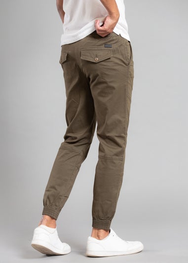 Tokyo Laundry Khaki Cotton Cuffed Trouser