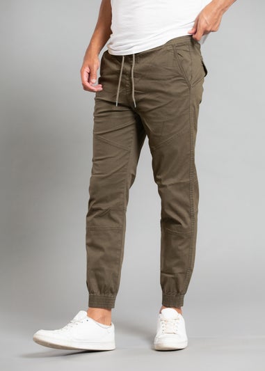 Tokyo Laundry Khaki Cotton Cuffed Trouser