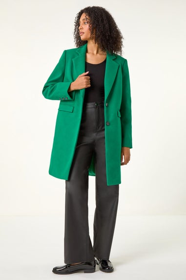 Roman Green Tailored Single Breasted Coat